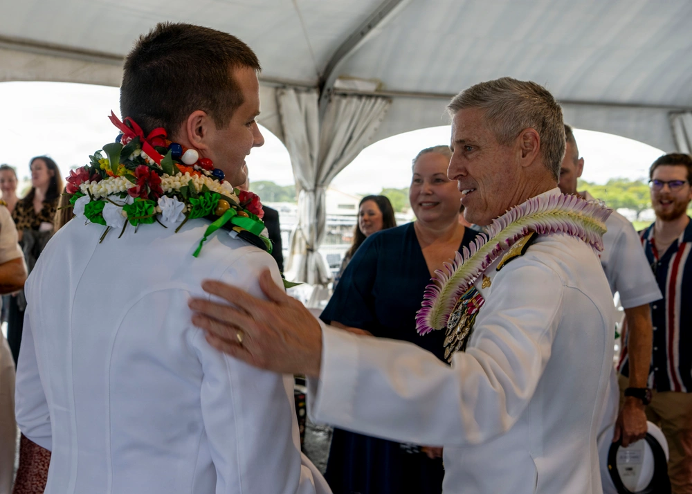 Adm. Steve Koehler at U.S. Pacific Fleet commissioning ceremony.