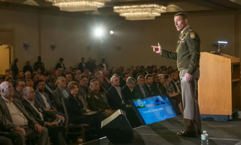 DISA official speaking at a conference about capability acquisition and delivery speed.