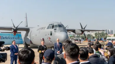 US Air Force C-130 at Vietnam Defence Expo, related to arms deal discussions.