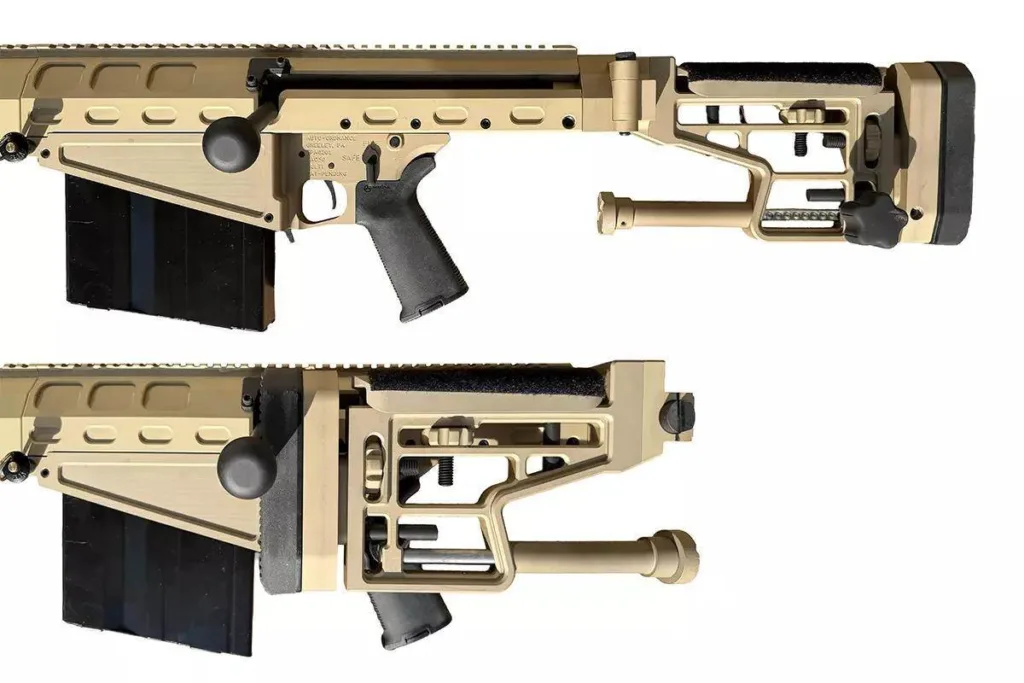 Auto-Ordnance Thompson TAO50 .50 BMG rifle with adjustable stock and magazine.