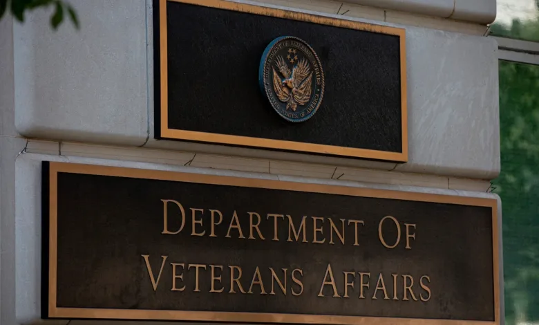 Department of Veterans Affairs building sign with seal.