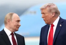 US President Donald Trump and Russian President Vladimir Putin in a formal setting