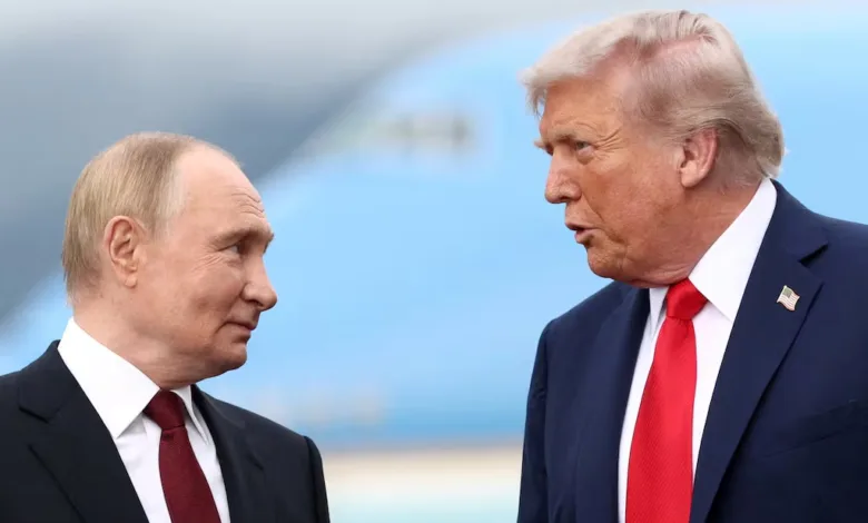 US President Donald Trump and Russian President Vladimir Putin in a formal setting