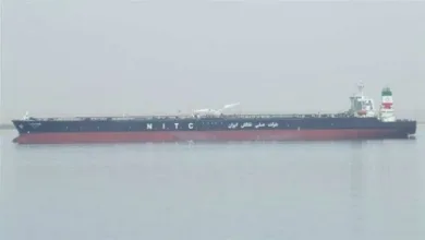 NITC oil tanker in calm waters with Iranian flag