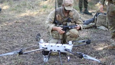 US Army soldier operates a drone during Balikatan exercise in the Philippines.